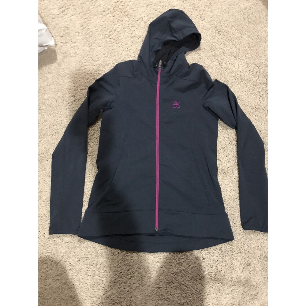 Women's BLURR black hooded jacket S SMALL windbreaker jogging hiking active